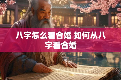 八字怎么看合婚 如何从八字看合婚 八字怎么看合婚 如何从八字看合婚