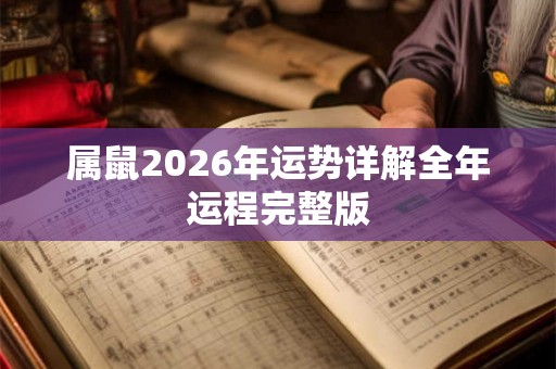 属鼠2026年运势详解全年运程完整版