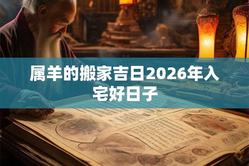 属羊的搬家吉日2026年入宅好日子
