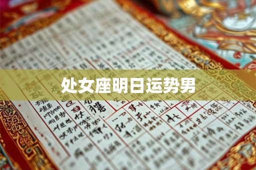 处女座明日运势男