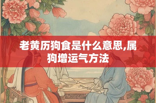 老黄历狗食是什么意思,属狗增运气方法