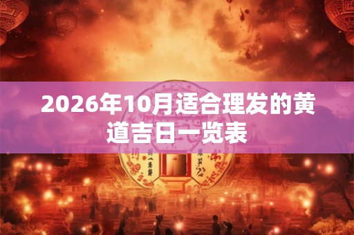 2026年10月适合理发的黄道吉日一览表 2026年10月适合理发的黄道吉日一览表