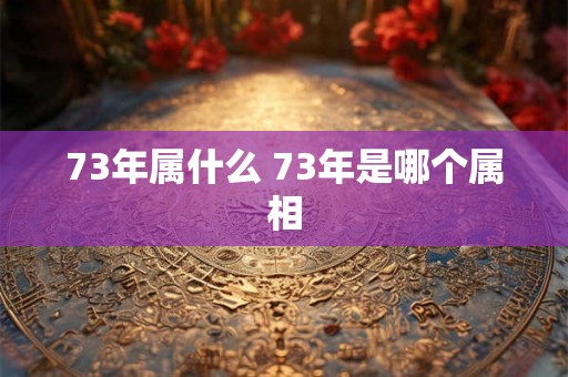 73年属什么 73年是哪个属相
