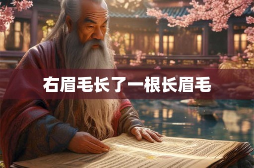 右眉毛长了一根长眉毛
