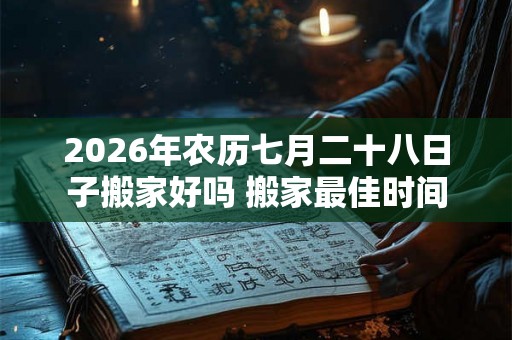 2026年农历七月二十八日子搬家好吗 搬家最佳时间