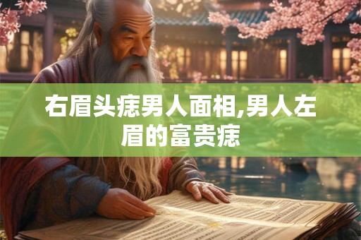 右眉头痣男人面相,男人左眉的富贵痣