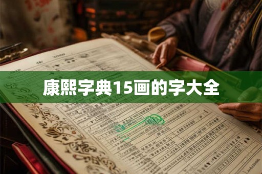 康熙字典15画的字大全