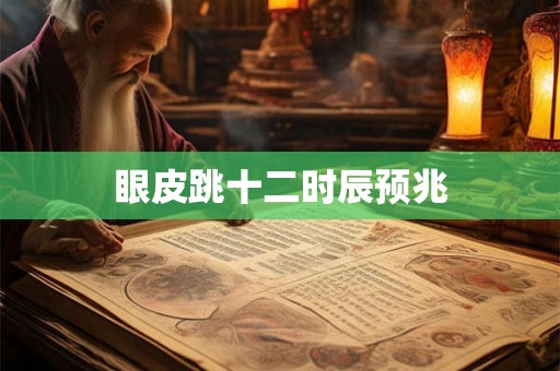 眼皮跳十二时辰预兆