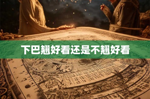 下巴翘好看还是不翘好看