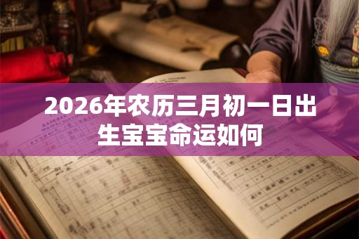 2026年农历三月初一日出生宝宝命运如何