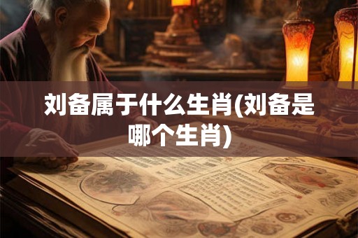 刘备属于什么生肖(刘备是哪个生肖)