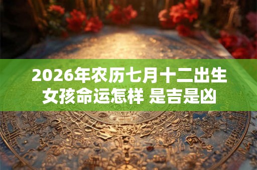 2026年农历七月十二出生女孩命运怎样 是吉是凶