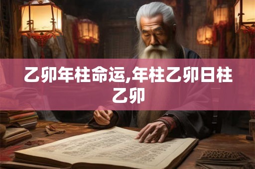 乙卯年柱命运,年柱乙卯日柱乙卯