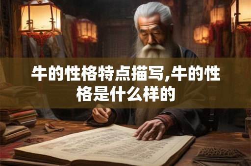 牛的性格特点描写,牛的性格是什么样的
