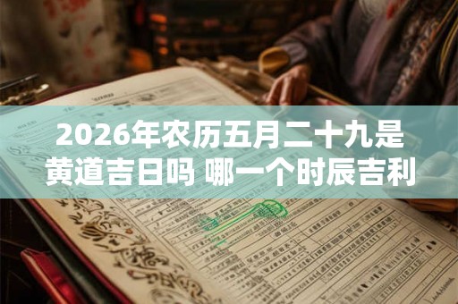 2026年农历五月二十九是黄道吉日吗 哪一个时辰吉利