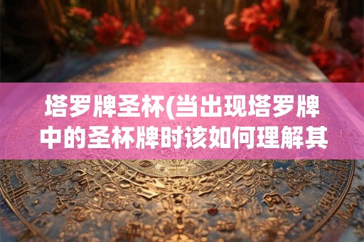 塔罗牌圣杯(当出现塔罗牌中的圣杯牌时该如何理解其在命运预测和灵性指引中的含义) 塔罗牌圣杯(当出现塔罗牌中的圣杯牌时该如何理解其在命运预测和灵性指引中的含义)