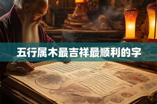 五行属木最吉祥最顺利的字