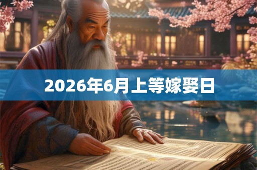 2026年6月上等嫁娶日