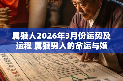 属猴人2026年3月份运势及运程 属猴男人的命运与婚姻