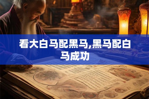 看大白马配黑马,黑马配白马成功