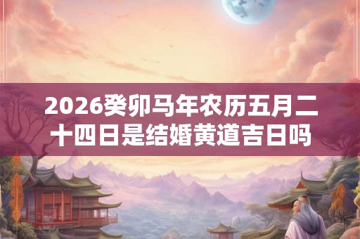 2026癸卯马年农历五月二十四日是结婚黄道吉日吗