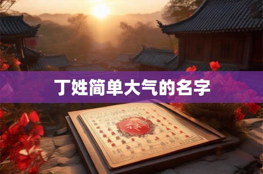 丁姓简单大气的名字 丁姓简单大气的名字