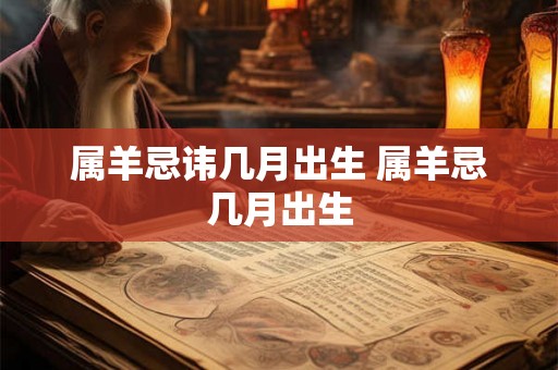 属羊忌讳几月出生 属羊忌几月出生