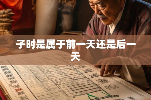 子时是属于前一天还是后一天