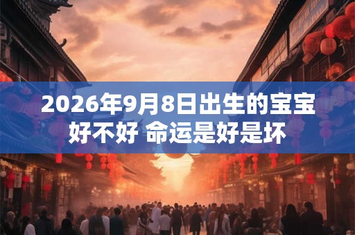 2026年9月8日出生的宝宝好不好 命运是好是坏