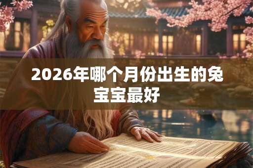 2026年哪个月份出生的兔宝宝最好