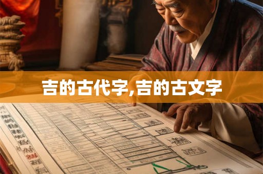 吉的古代字,吉的古文字