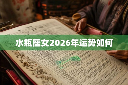 水瓶座女2026年运势如何