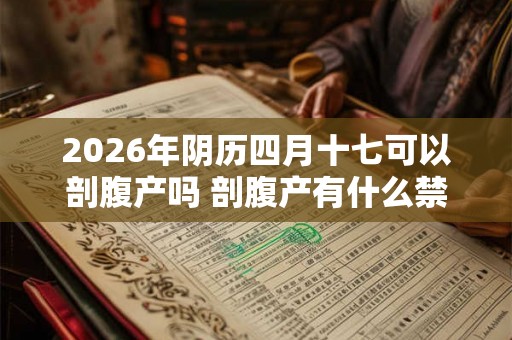 2026年阴历四月十七可以剖腹产吗 剖腹产有什么禁忌