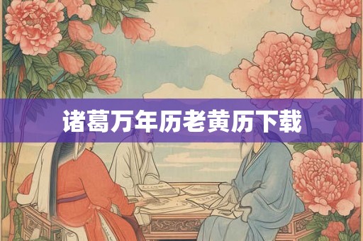 诸葛万年历老黄历下载