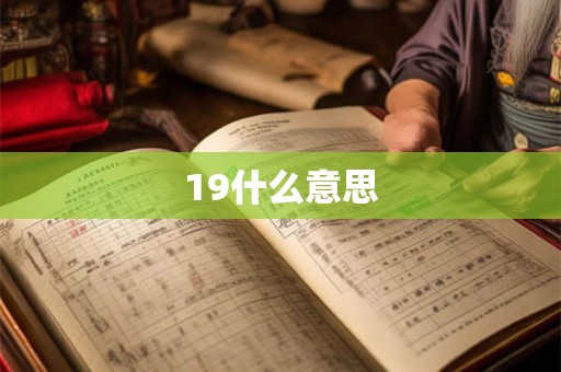 19什么意思