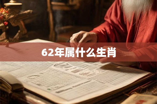 62年属什么生肖