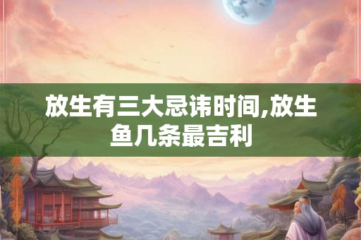 放生有三大忌讳时间,放生鱼几条最吉利