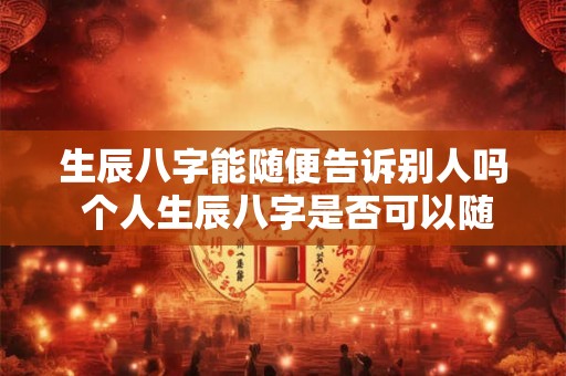 生辰八字能随便告诉别人吗 个人生辰八字是否可以随意向他人透露 生辰八字能随便告诉别人吗 个人生辰八字是否可以随意向他人透露