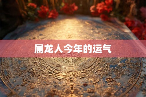 属龙人今年的运气