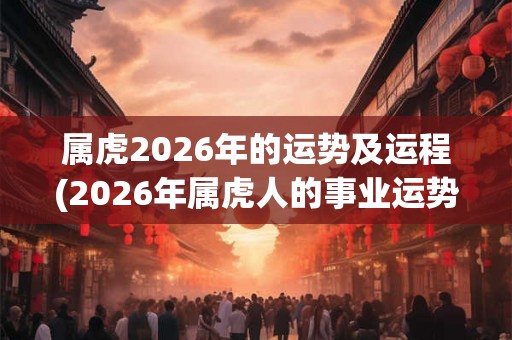 属虎2026年的运势及运程(2026年属虎人的事业运势如何？)