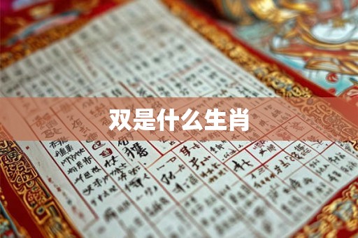 双是什么生肖 双是什么生肖