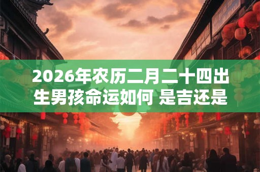 2026年农历二月二十四出生男孩命运如何 是吉还是凶
