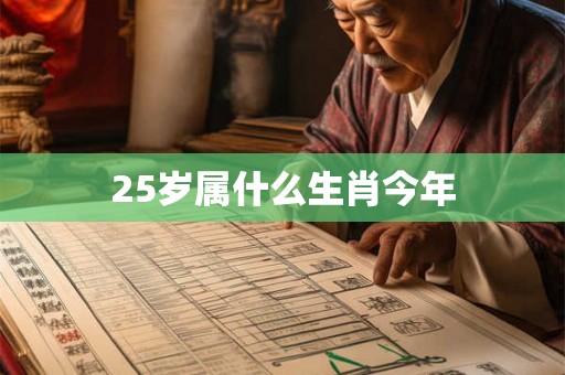 25岁属什么生肖今年