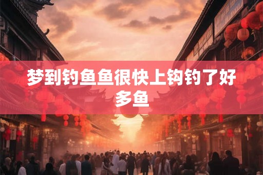 梦到钓鱼鱼很快上钩钓了好多鱼