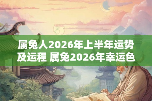 属兔人2026年上半年运势及运程 属兔2026年幸运色