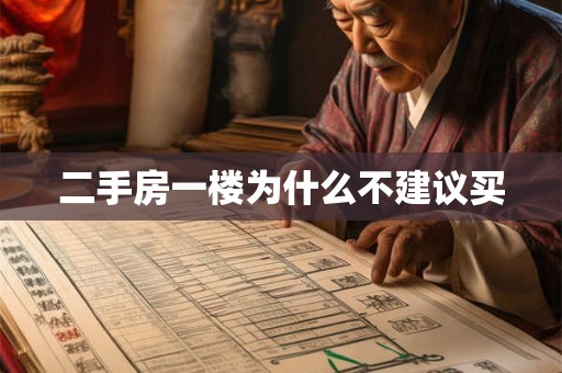 二手房一楼为什么不建议买