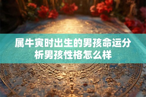 属牛寅时出生的男孩命运分析男孩性格怎么样