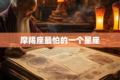 摩羯座最怕的一个星座