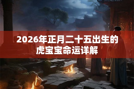 2026年正月二十五出生的虎宝宝命运详解 2026年正月二十五出生的虎宝宝命运详解
