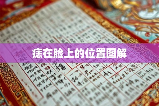 痣在脸上的位置图解